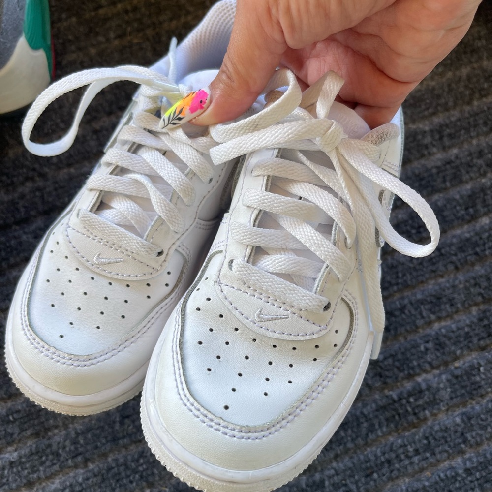 Kids Nike Air Force 1s, 11c, excellent used condition , All white